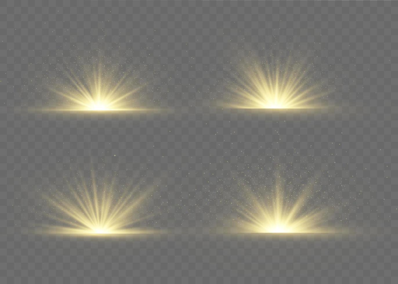 effet de lumière d'explosion. arrière-plan abstrait effet de rayons lumineux bleus et jaunes. le vecteur brille d'une lumière dorée brillante. des paillettes dorées éclatent d'étincelles. effet de lumière brillante, or brillant