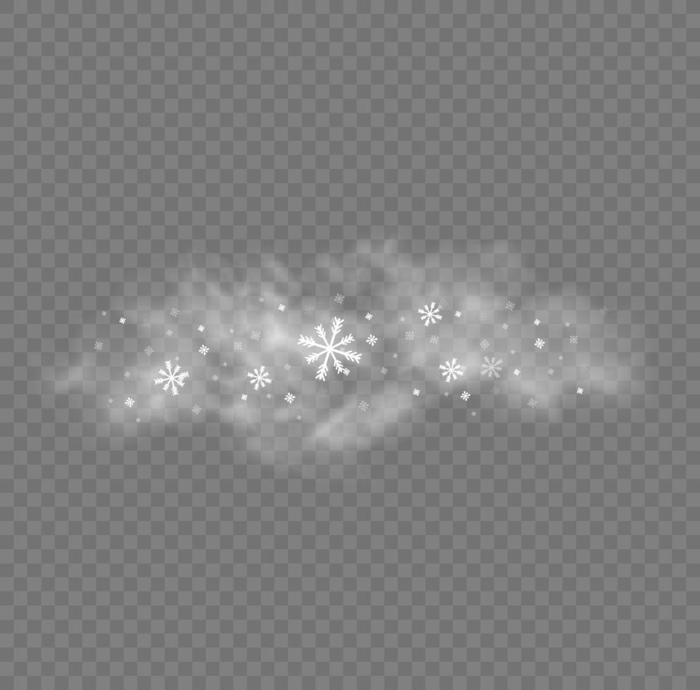 neige et vent. élément décoratif dégradé blanc. illustration vectorielle. hiver et neige avec brouillard. vent et brouillard. vecteur