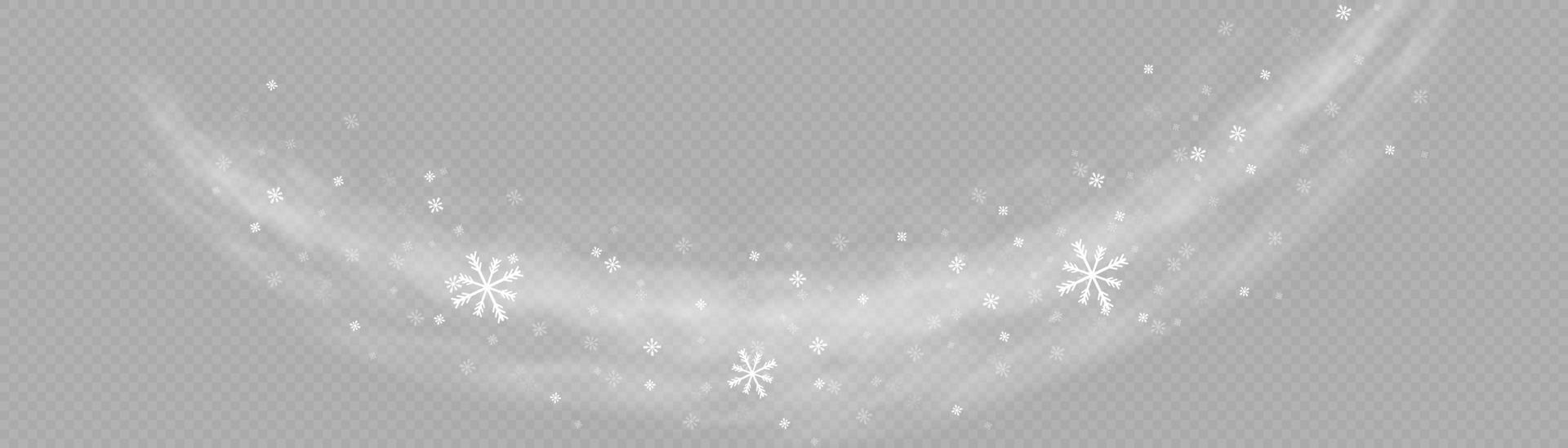 neige et vent. élément décoratif dégradé blanc. illustration vectorielle. hiver et neige avec brouillard. vent et brouillard. vecteur