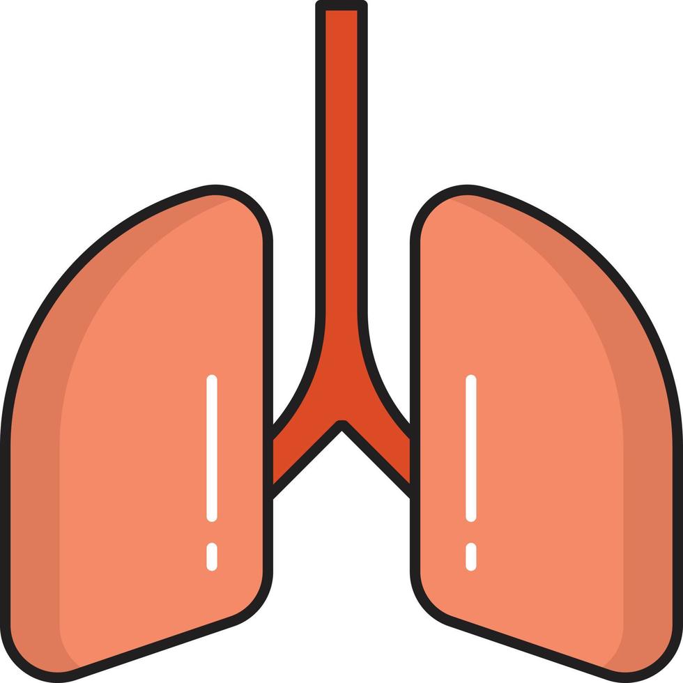illustration vectorielle des poumons sur un arrière-plan.symboles de qualité premium.icônes vectorielles pour le concept et la conception graphique. vecteur