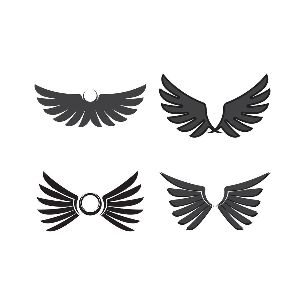 illustration de conception de logo icône aile vecteur