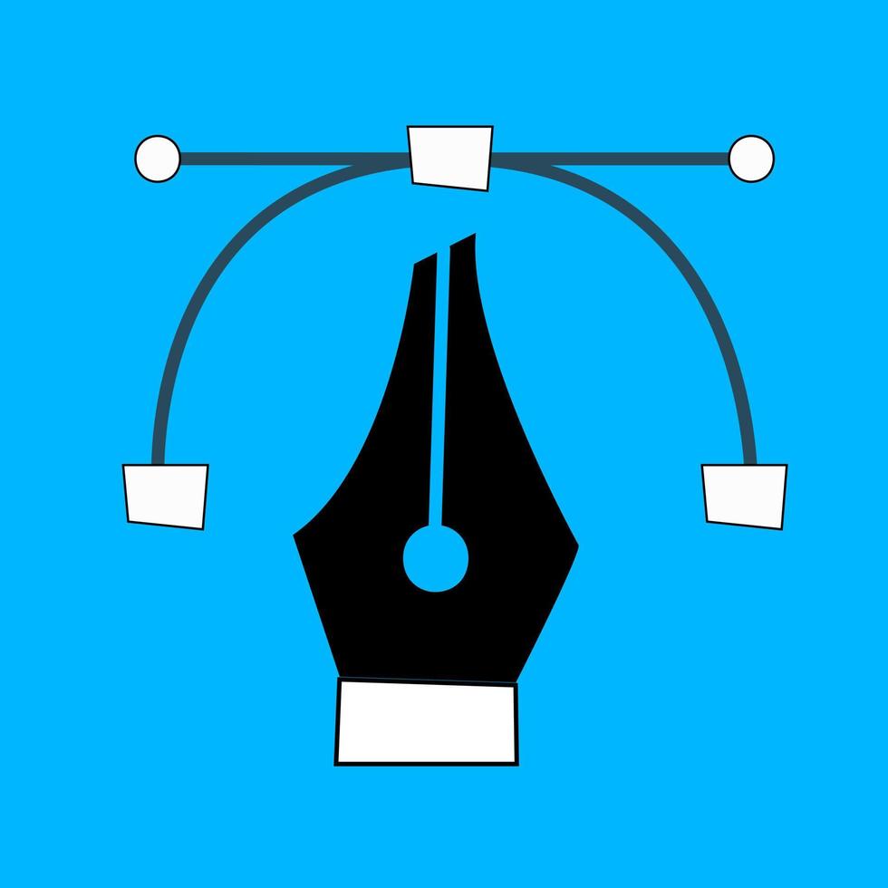 stylo outil curseur infographie logo vecteur