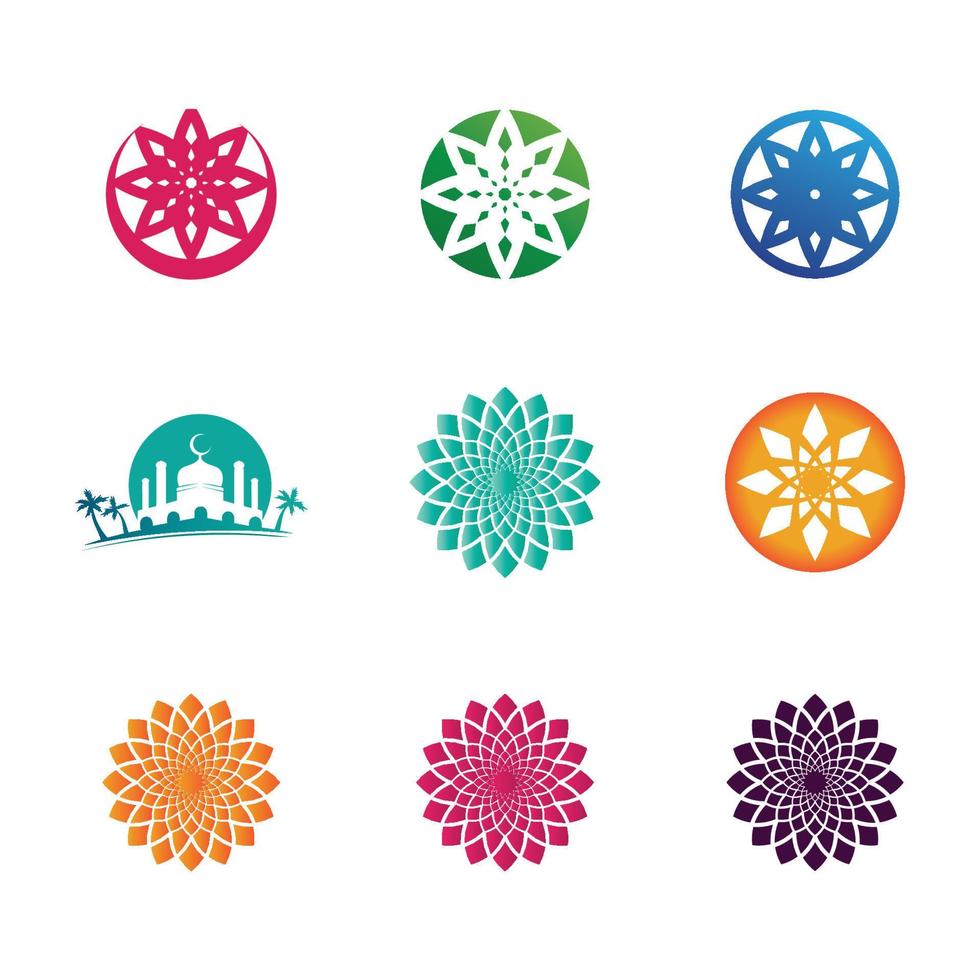 modèle de vecteur de conception de logo mandala