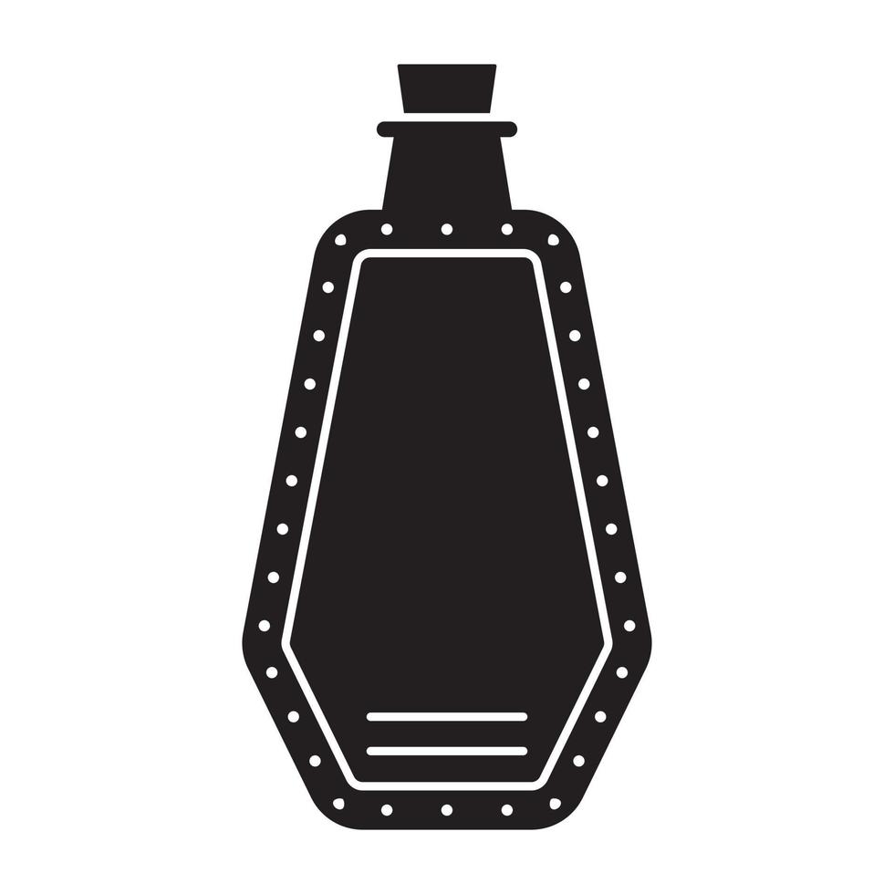 icône vectorielle plate une bouteille en verre antique avec bouchon en liège pour les applications ou les sites Web vecteur