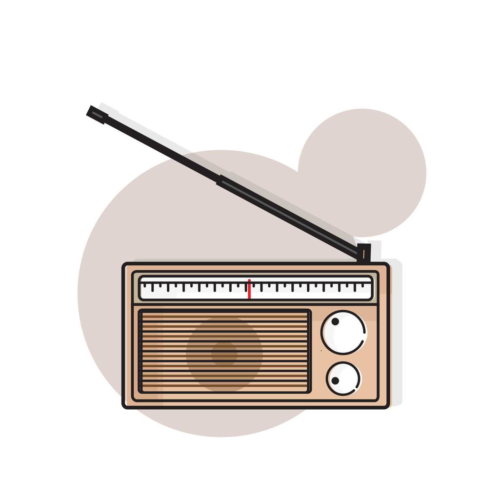 illustrateur vectoriel de conception de radio old school eps 10