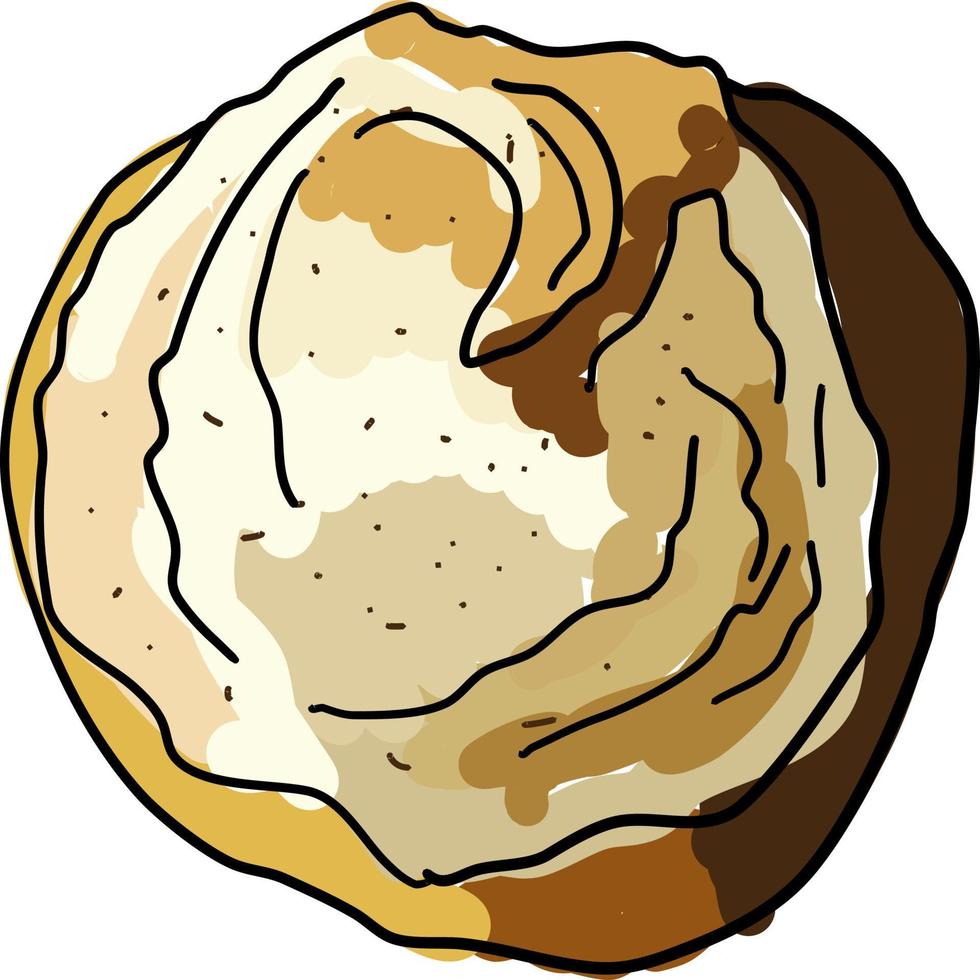 cookie à la citrouille, illustration, vecteur sur fond blanc.