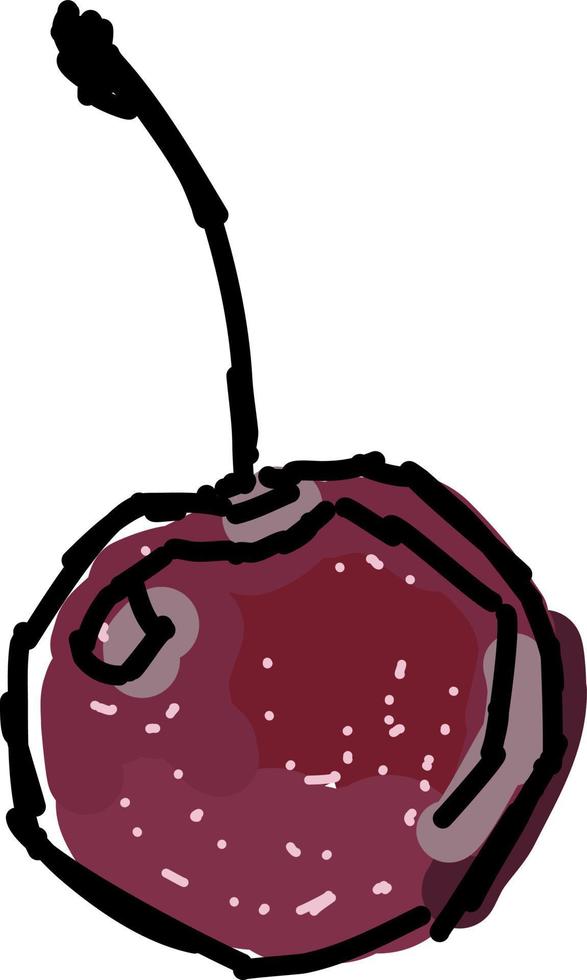 cerises, illustration, vecteur sur fond blanc.