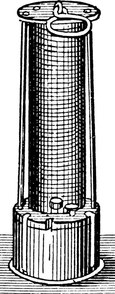 lampe de sécurité, illustration vintage. vecteur