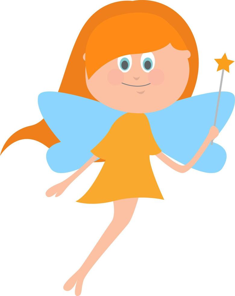 Fairy girl, illustration, vecteur sur fond blanc