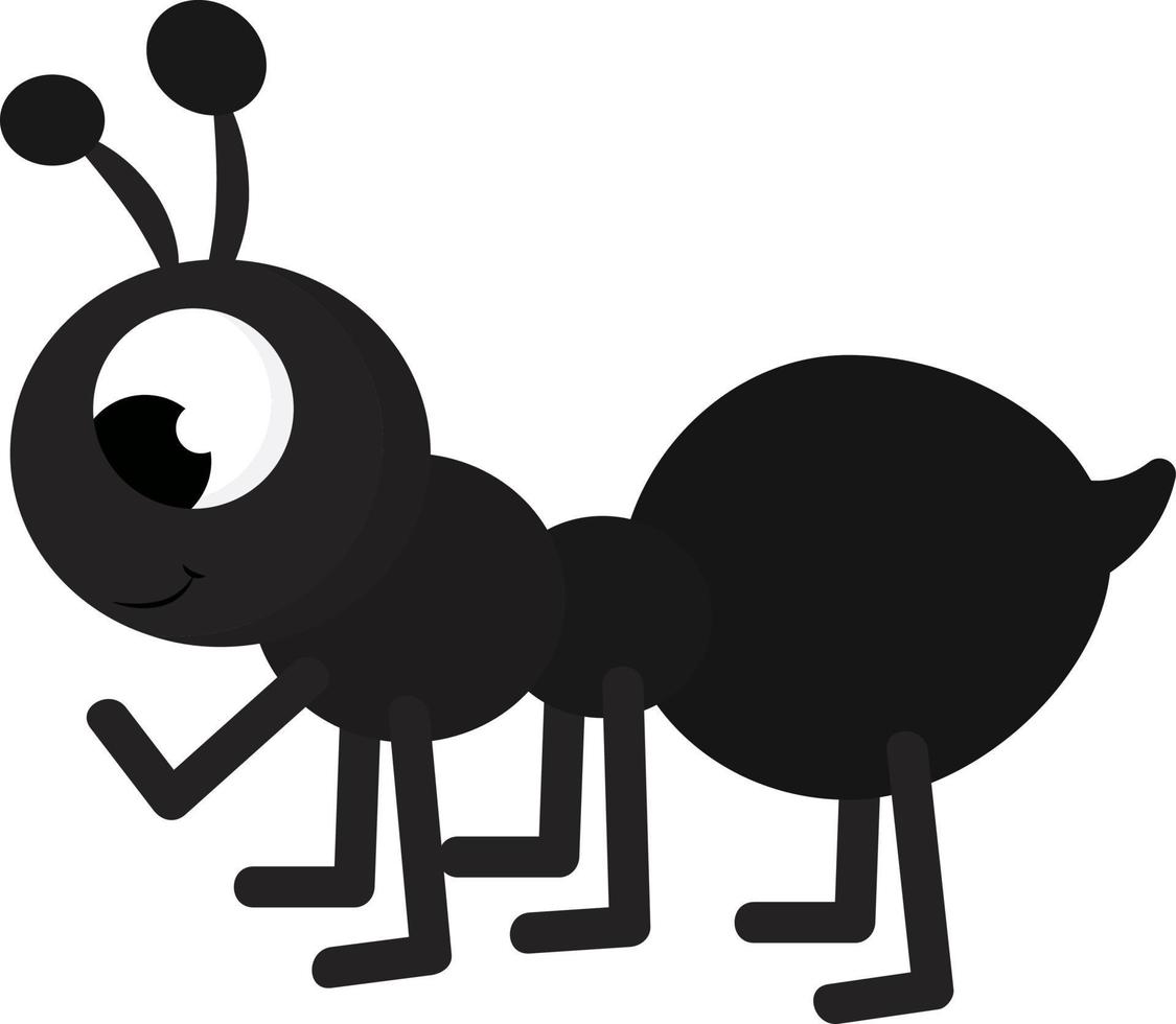 petite fourmi, illustration, vecteur sur fond blanc.