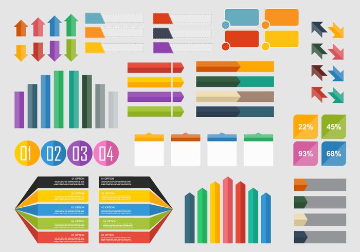 Infographie élément plat vecteur