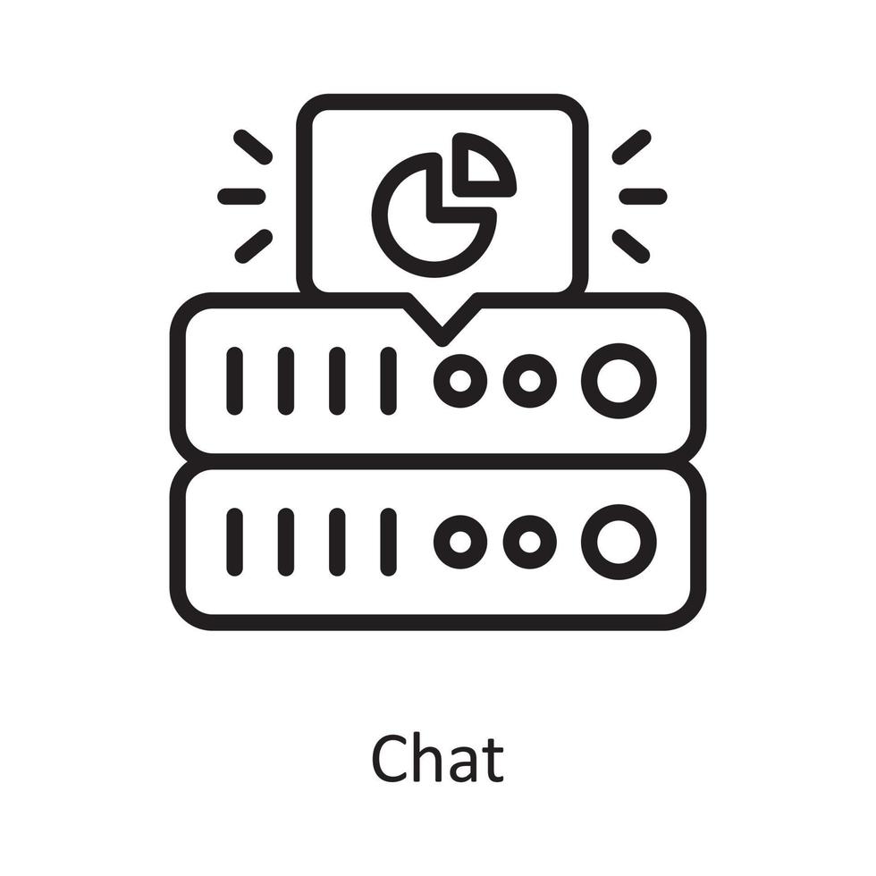 illustration de conception d'icône de contour de vecteur de chat. symbole de cloud computing sur fond blanc fichier eps 10