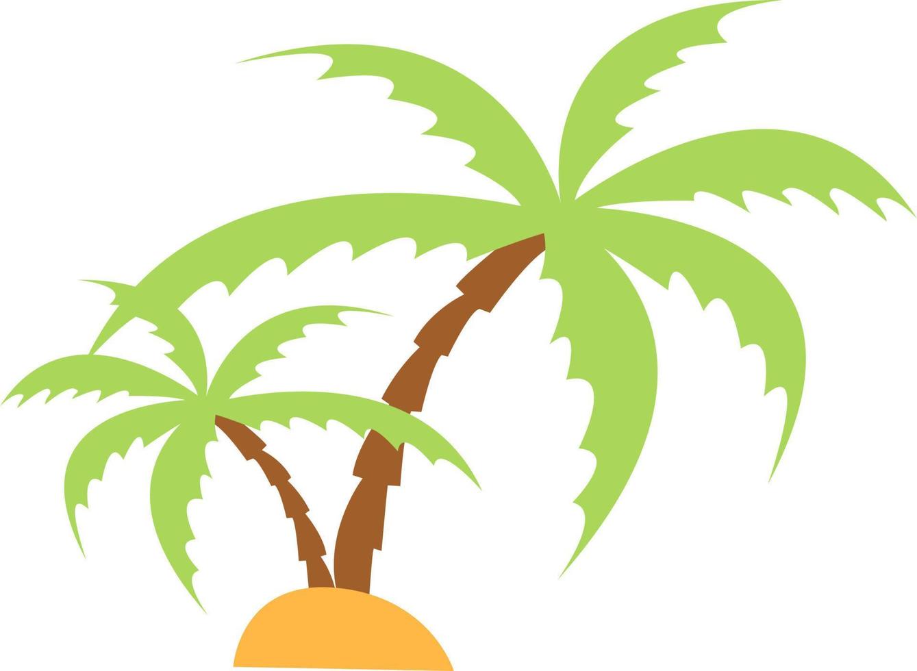 palmiers, illustration, vecteur sur fond blanc.