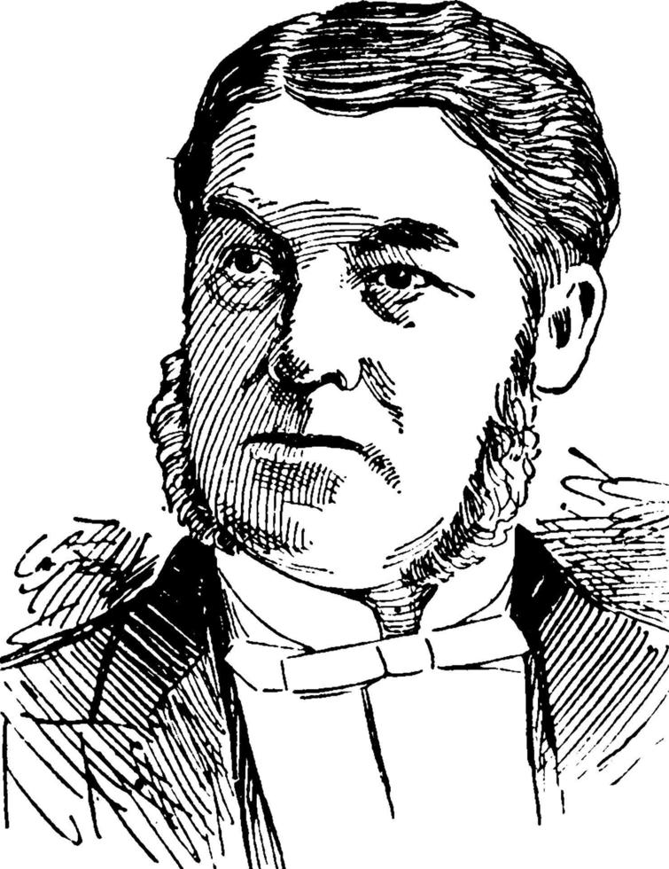 monsieur C. tupper, illustration vintage vecteur