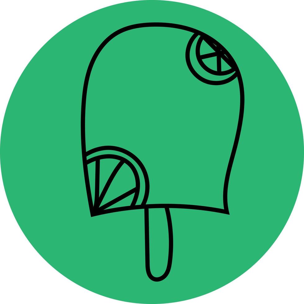 glace au citron vert, icône illustration, vecteur sur fond blanc