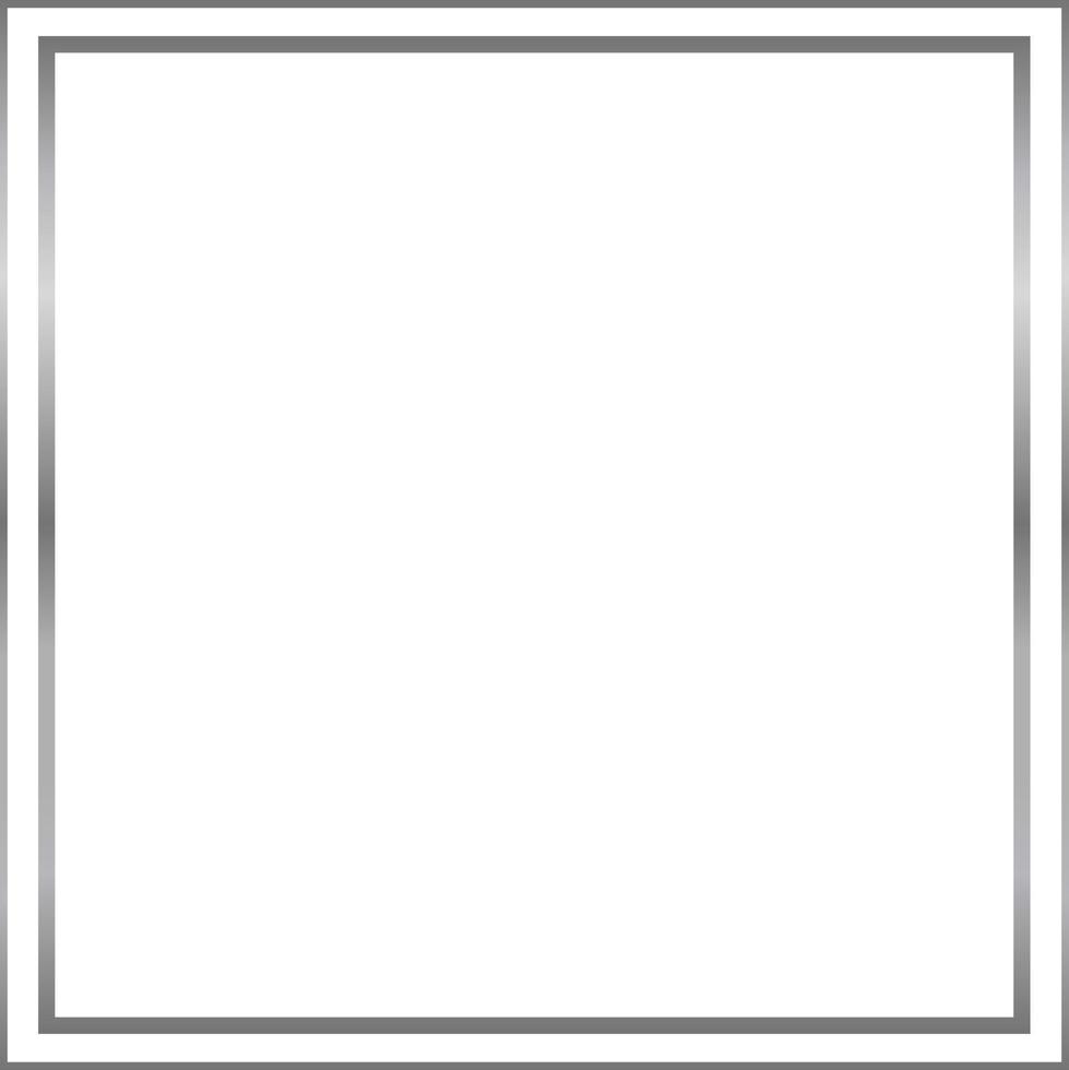 illustration vectorielle de cadre de bordure rectangle argenté vecteur