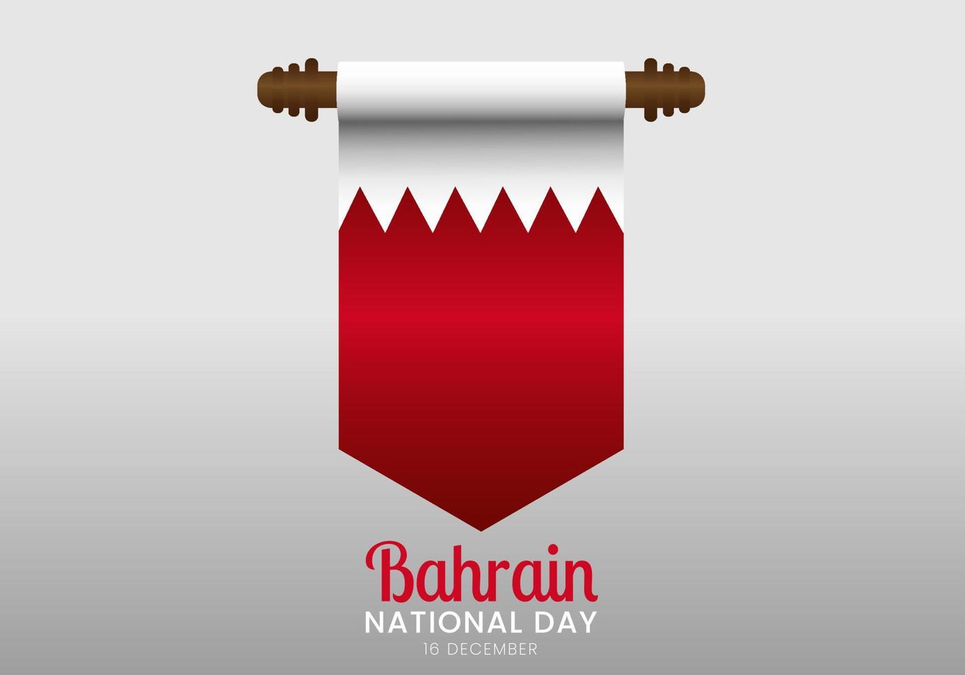 illustration vectorielle du drapeau de l'indépendance nationale de bahreïn vecteur