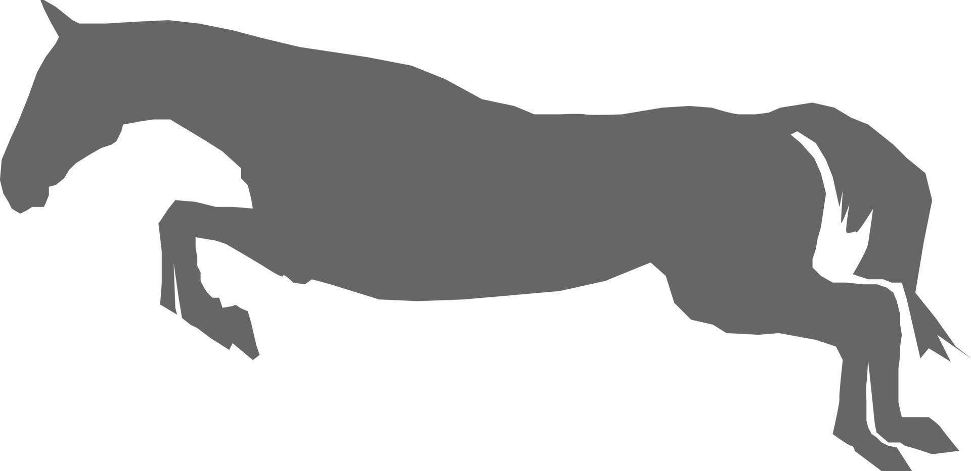 silhouette de cheval qui saute vecteur