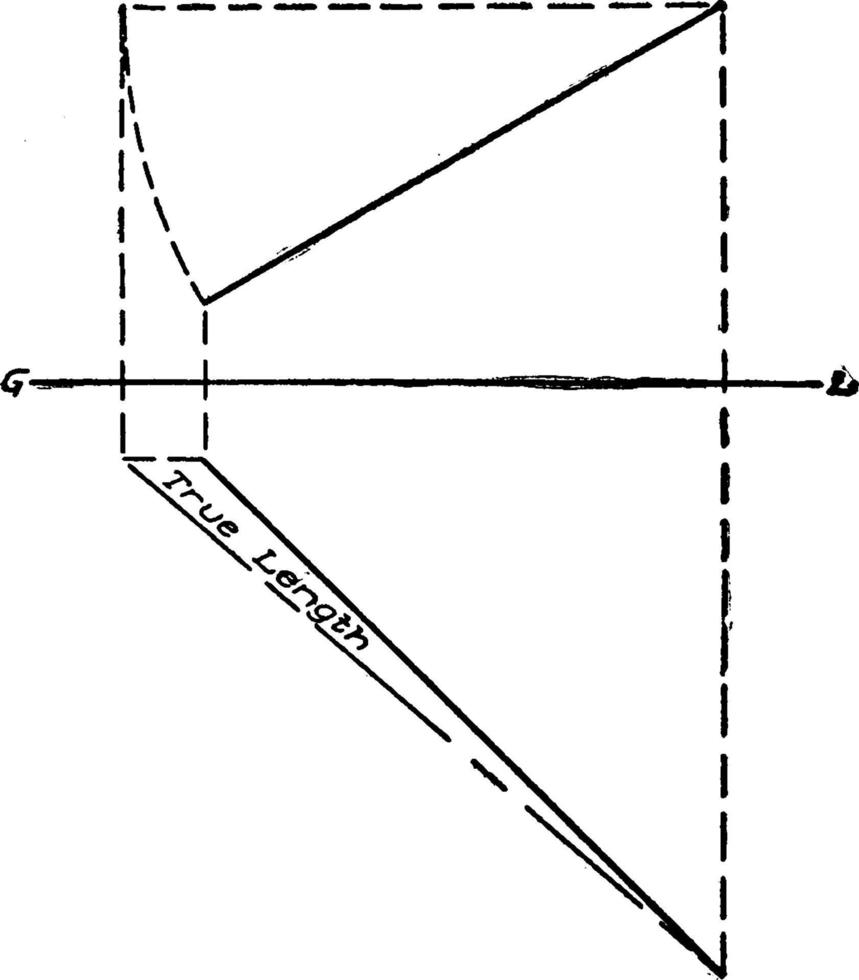 segment de ligne, illustration vintage. vecteur