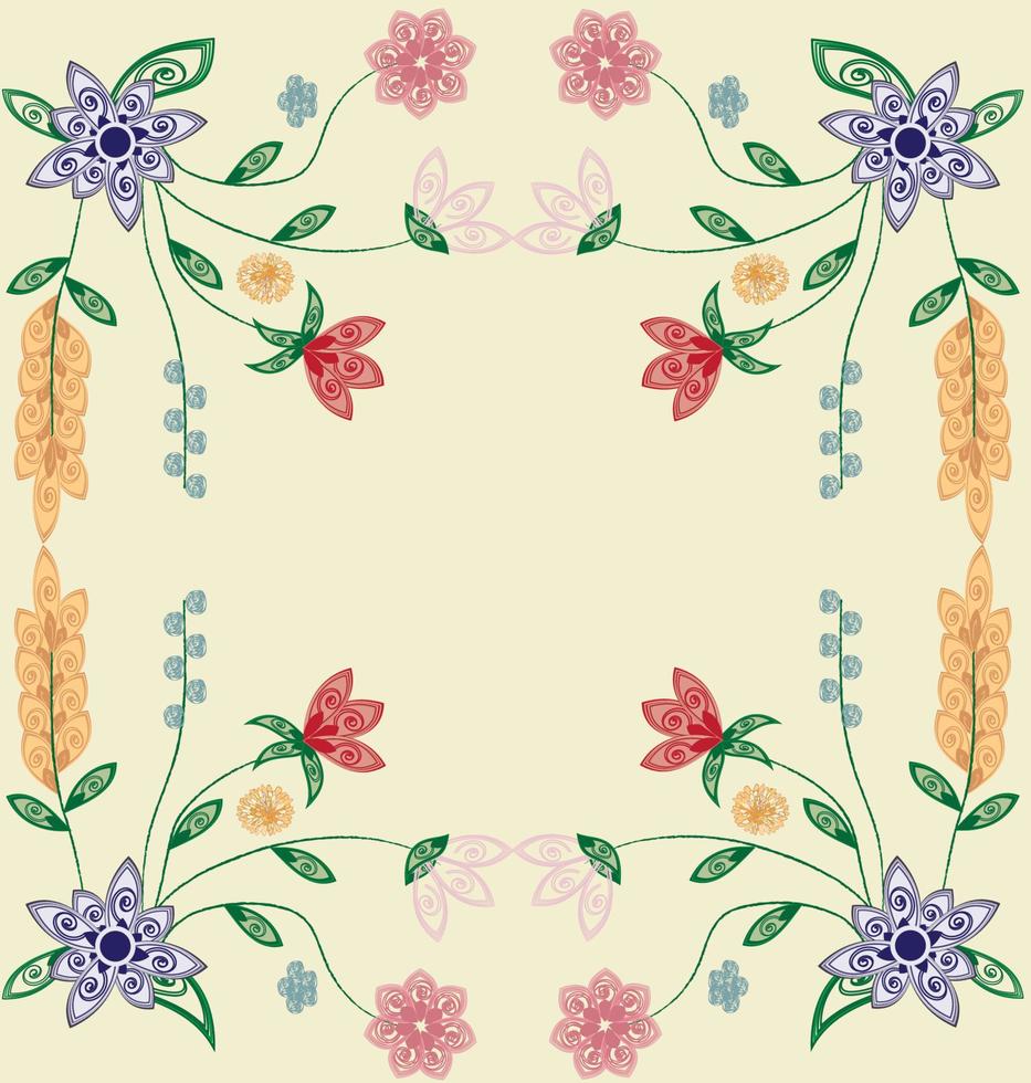 illustration vectorielle, fond floral vecteur