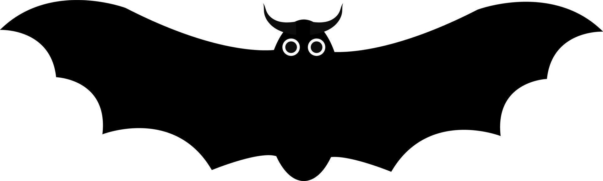 halloween chauve-souris dessin animé icône silhouette noire vecteur