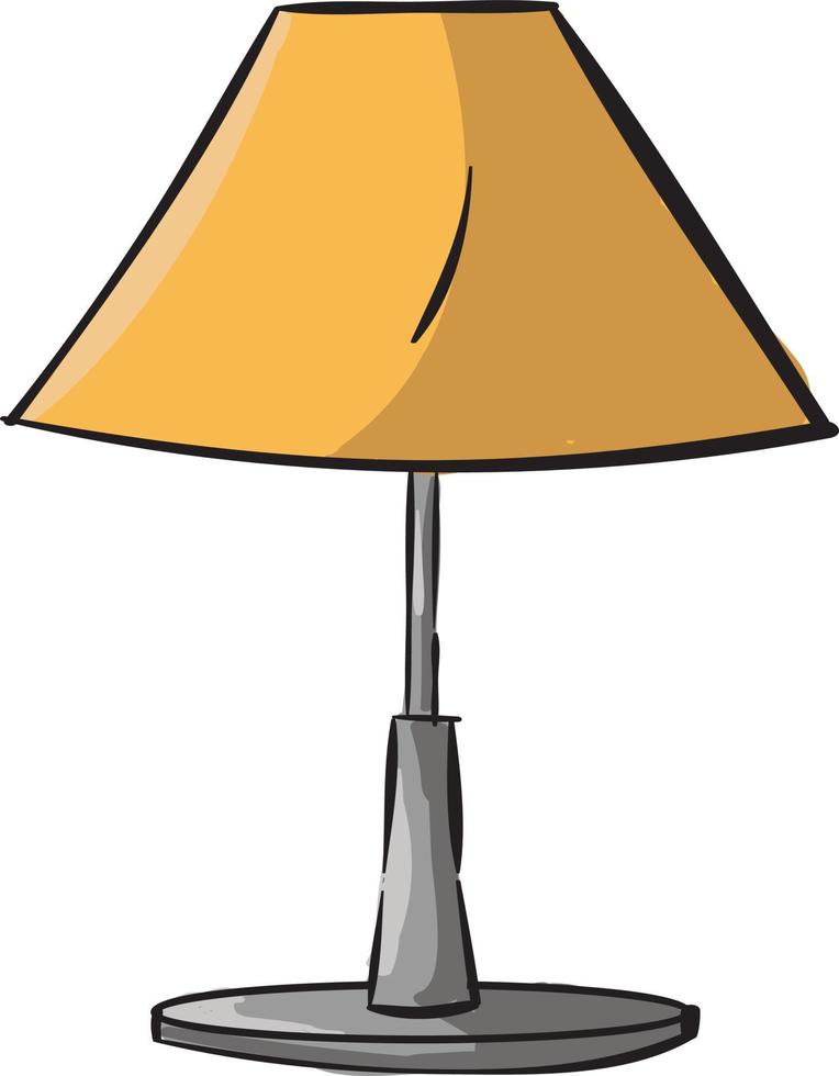 lampe orange, illustration, vecteur sur fond blanc.