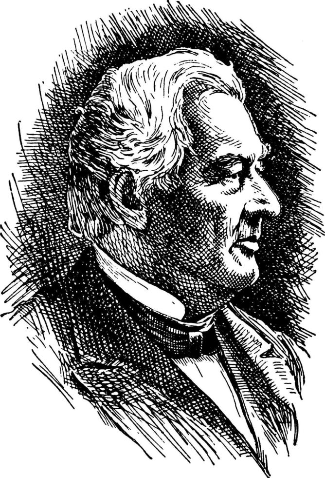 millard fillmore, illustration vintage vecteur