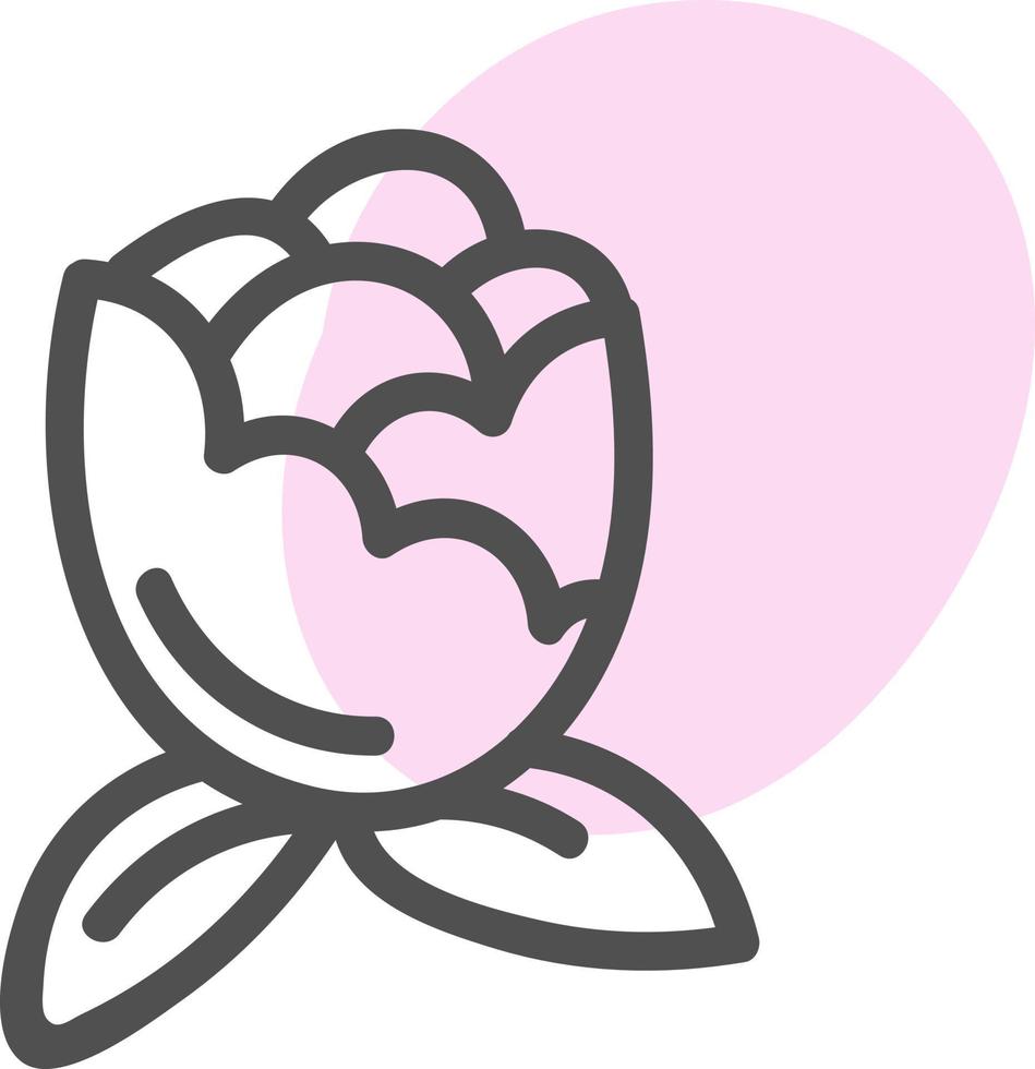 Fleur d'été rose, illustration, vecteur sur fond blanc.