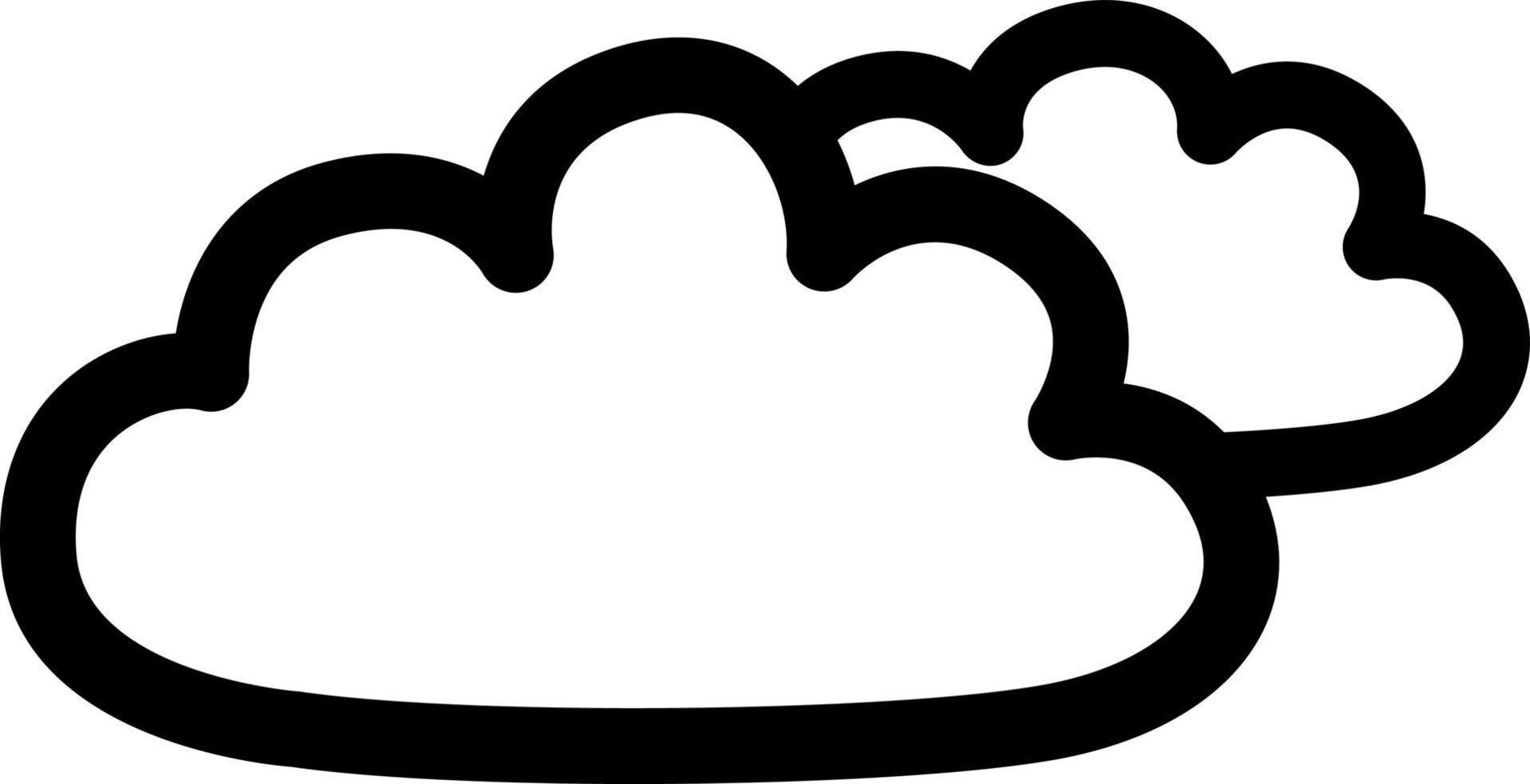 Deux nuages, illustration, vecteur sur fond blanc