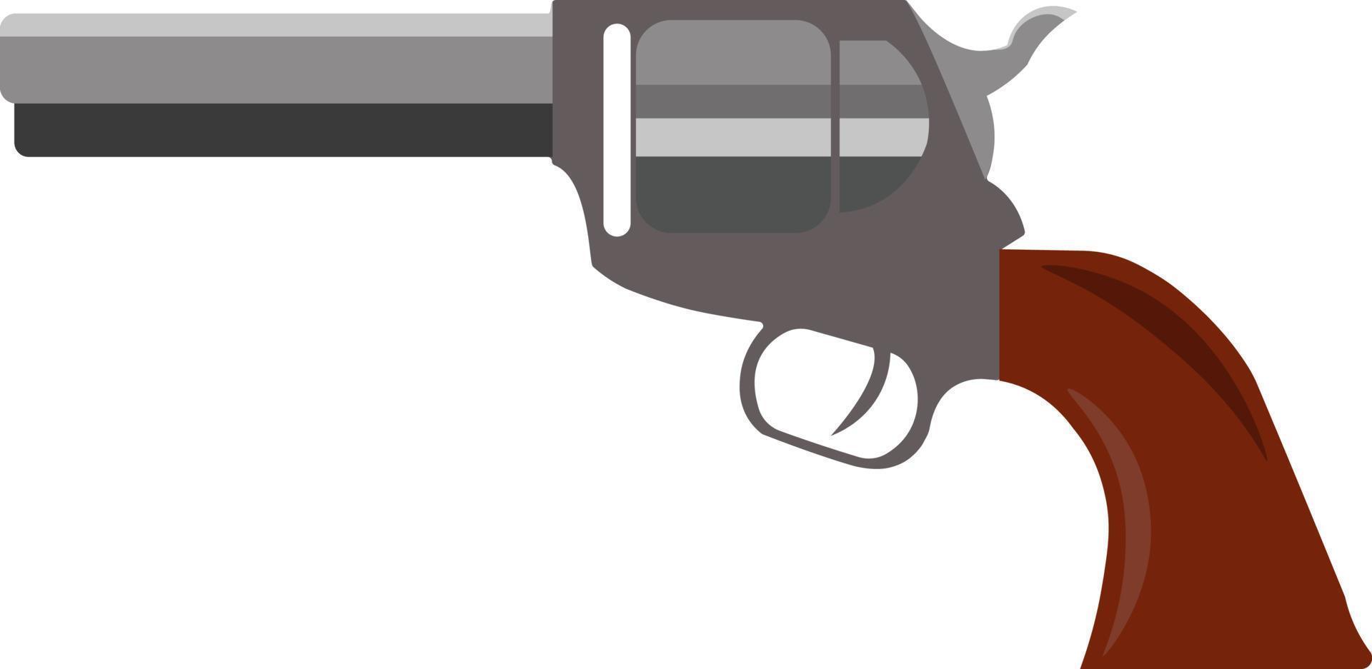pistolet, illustration, vecteur sur fond blanc.