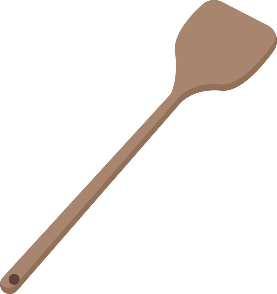 spatule en bois, illustration, vecteur sur fond blanc.