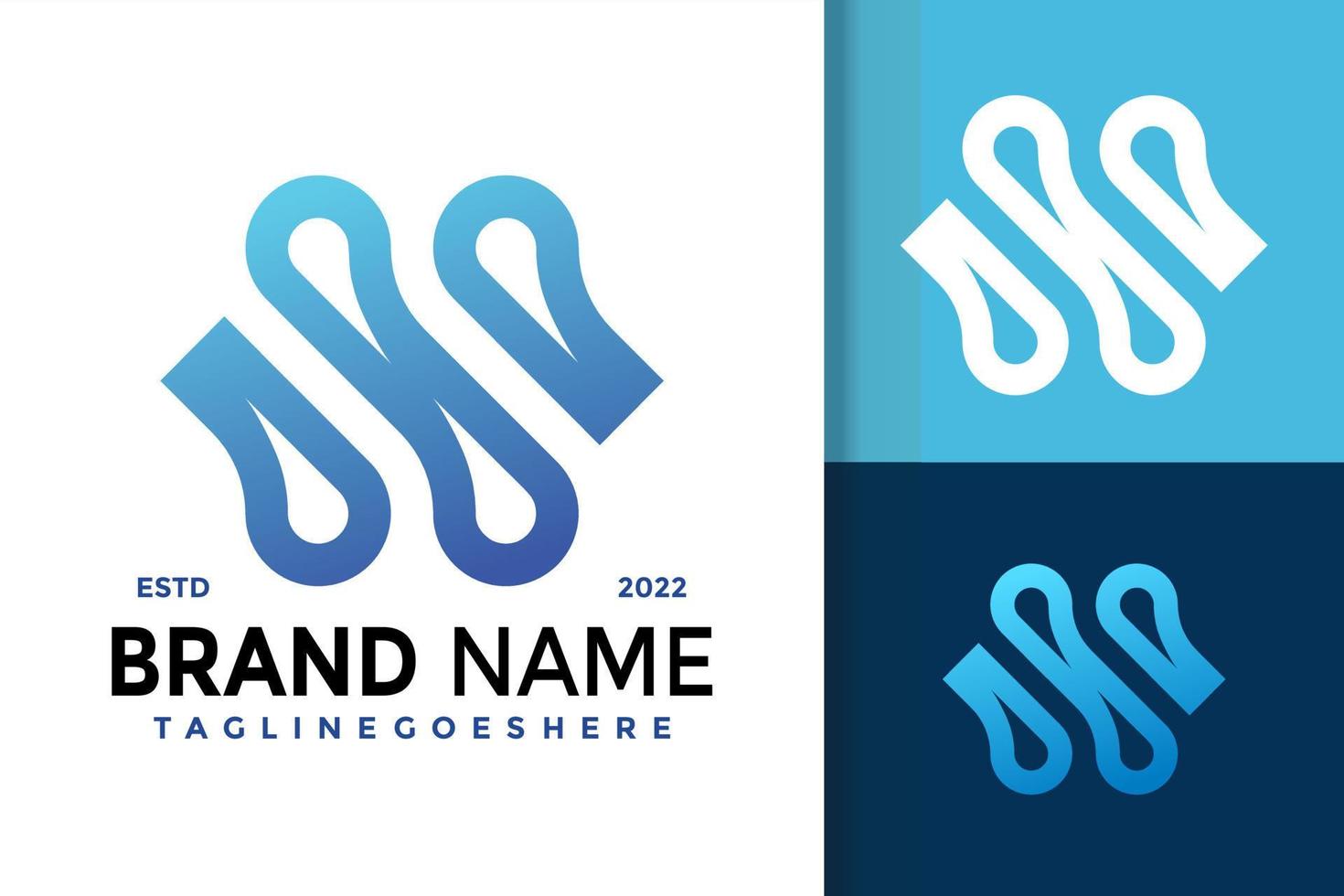 création de logo lettre n vague goutte, vecteur de logos d'identité de marque, logo moderne, modèle d'illustration vectorielle de conceptions de logo