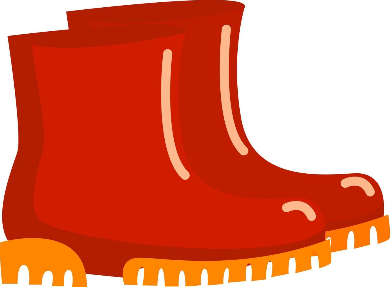 bottes rouges, illustration, vecteur sur fond blanc.