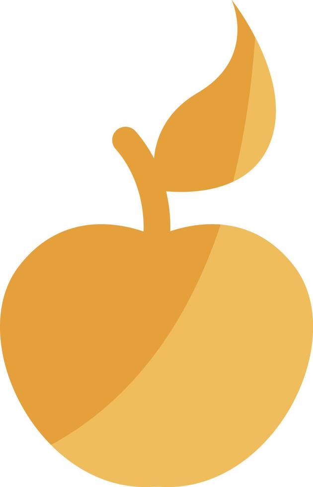pomme orange, icône illustration, vecteur sur fond blanc