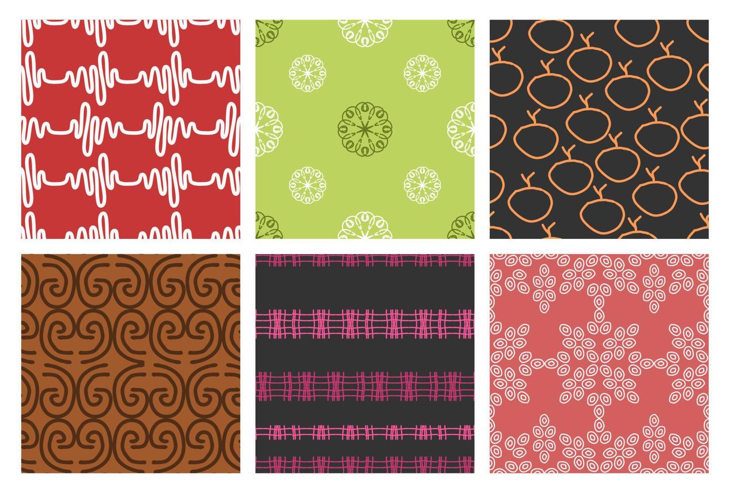 une collection de motifs sans couture artistiques et élégants. parfait pour la maison, le bureau, les invitations, les tissus et autres projets de design. vecteur