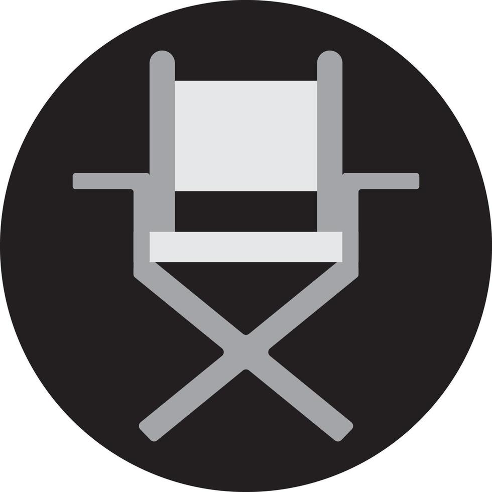 chaise de cinéma, illustration, vecteur, sur fond blanc. vecteur