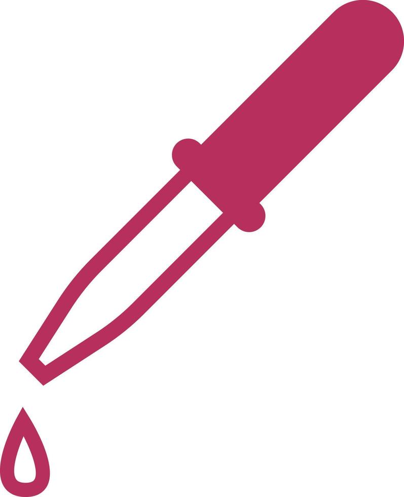 pipette rose, illustration, sur fond blanc. vecteur