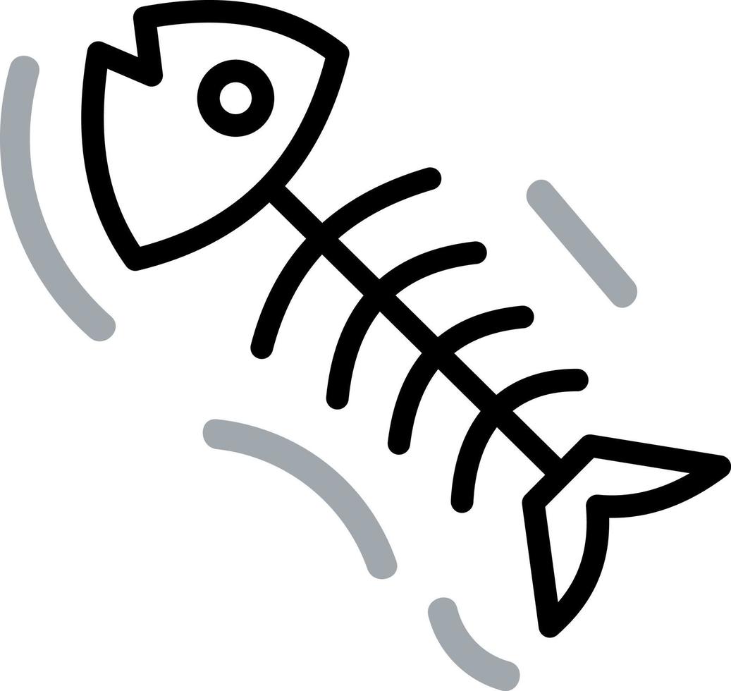 arêtes de poisson, illustration, vecteur, sur fond blanc. vecteur