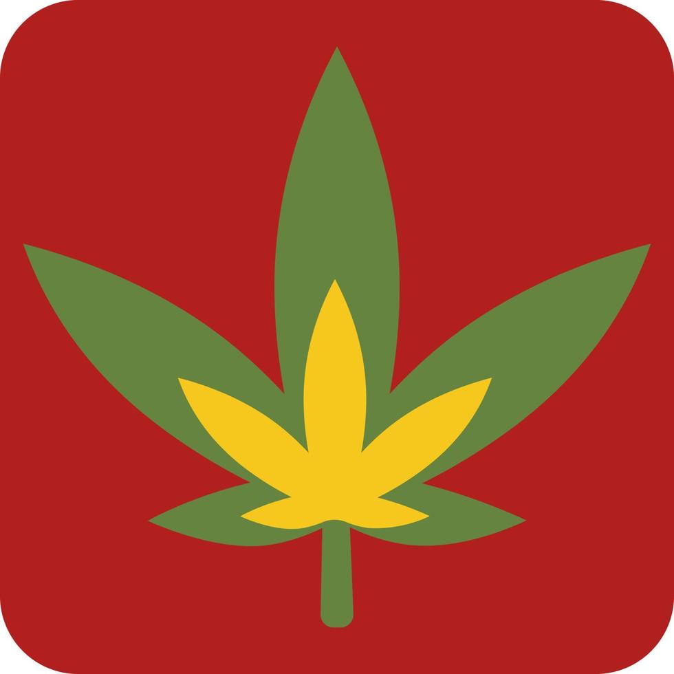 feuille de cannabis, illustration, vecteur, sur fond blanc. vecteur