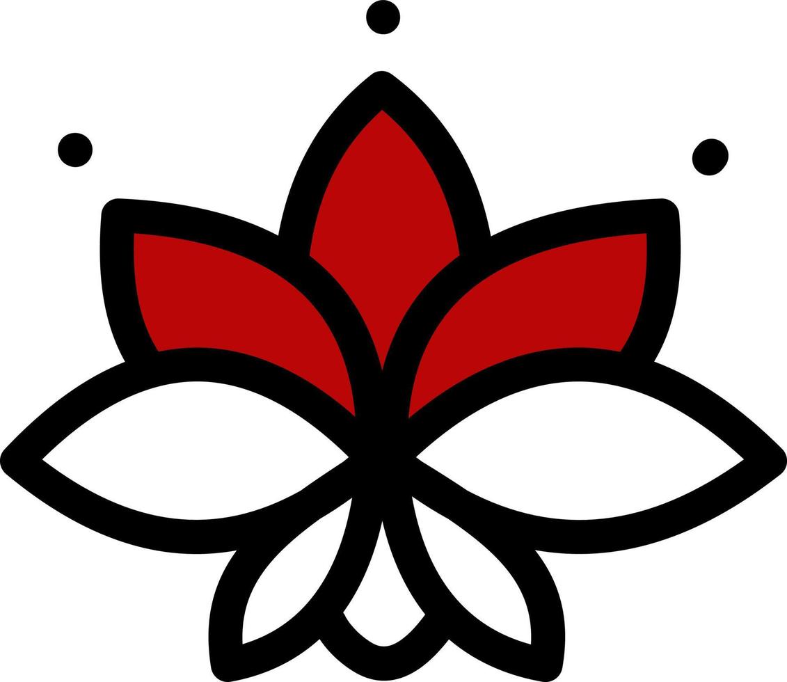 fleur chinoise, illustration, vecteur sur fond blanc.