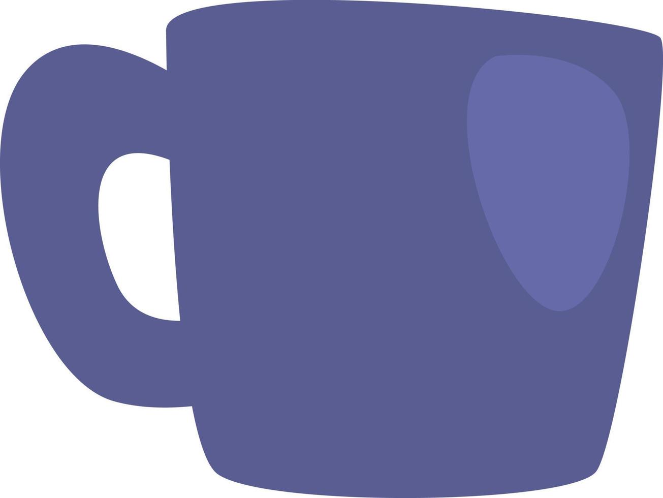 mug violet, illustration, vecteur, sur fond blanc. vecteur