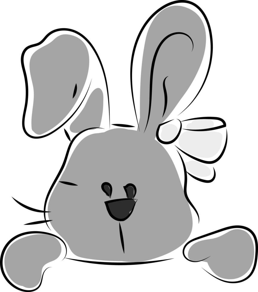 dessin de lapin drôle, illustration, vecteur sur fond blanc.