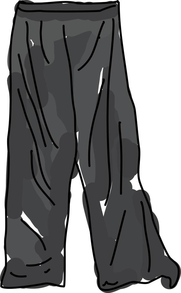 pantalon noir, illustration, vecteur sur fond blanc.