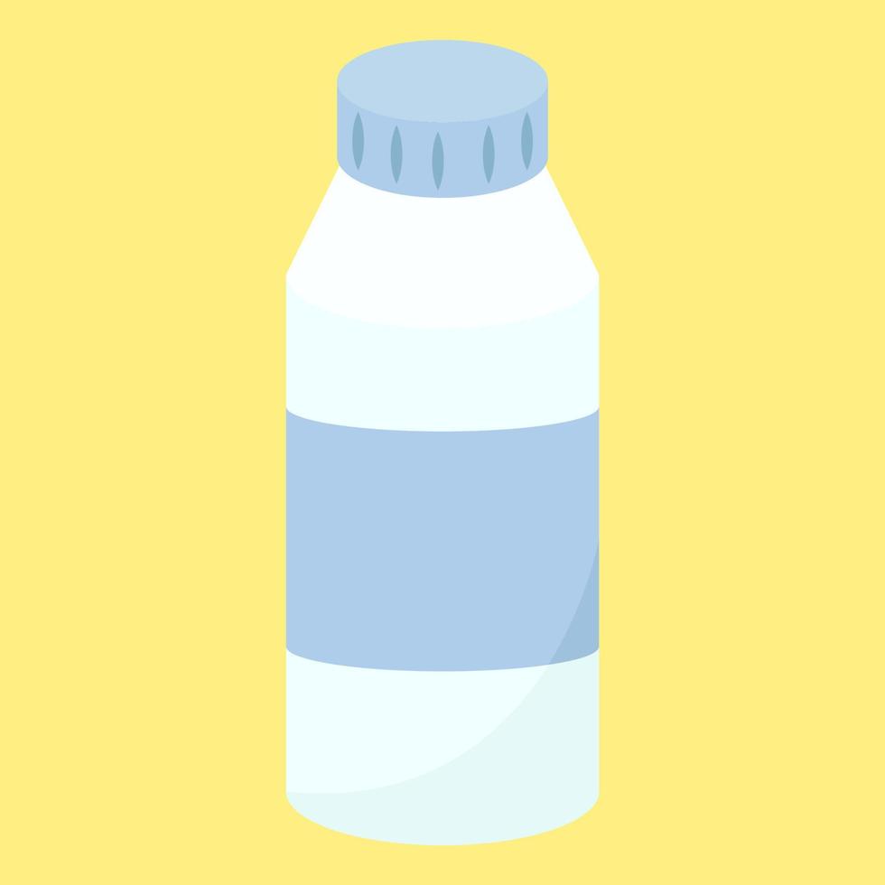 bouteille de lait, illustration, vecteur sur fond blanc.