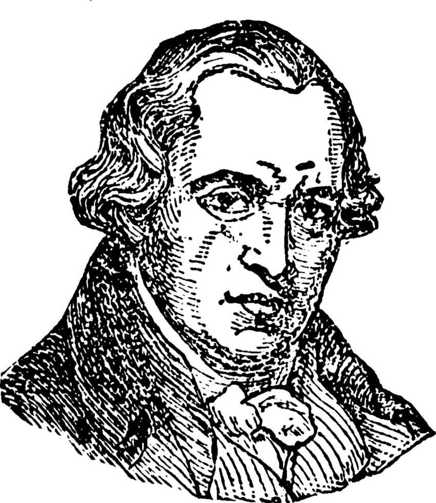 james watt, illustration vintage vecteur