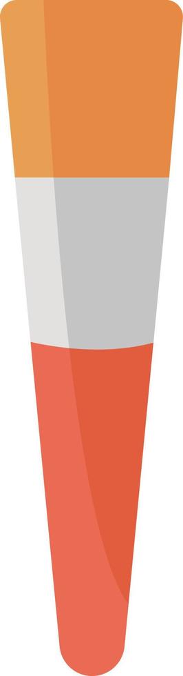 Pinceau de peinture orange, illustration, vecteur sur fond blanc