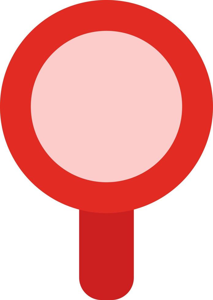 loupe rouge, illustration, vecteur sur fond blanc.