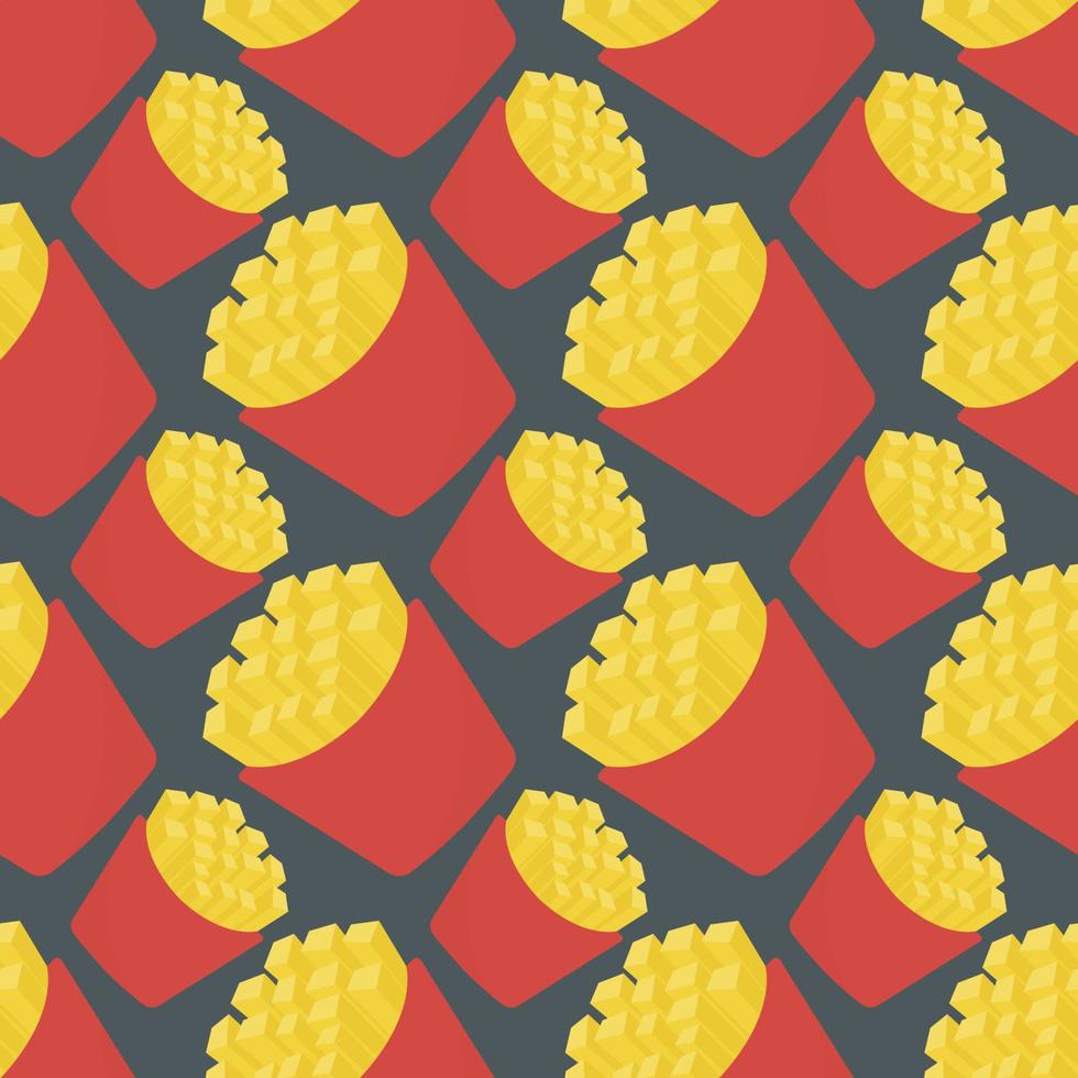 motif de frites , illustration, vecteur sur fond blanc