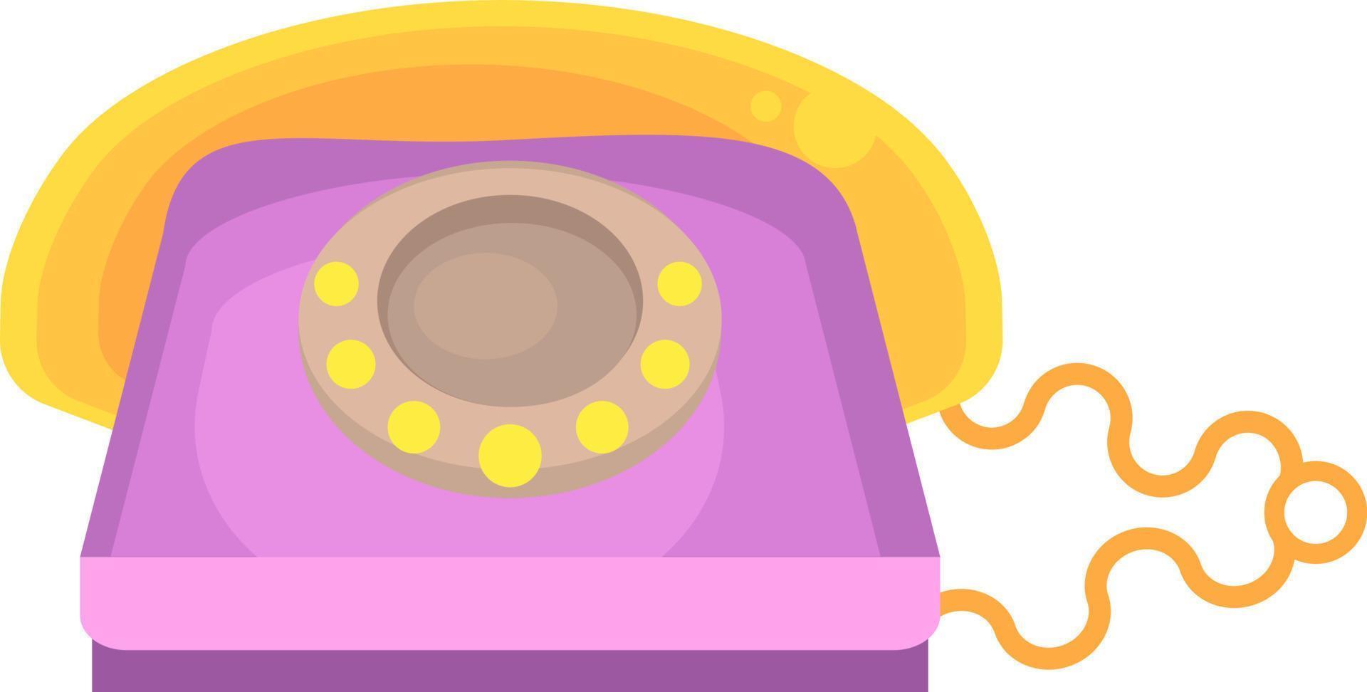 Téléphone violet, illustration, vecteur sur fond blanc