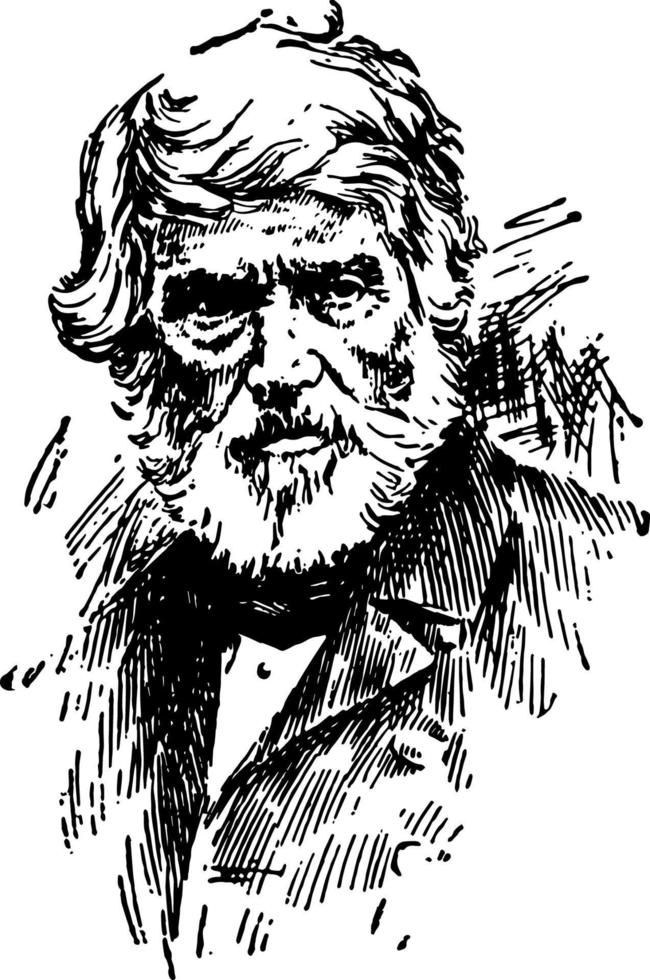 illustration vintage de thomas carlyle vecteur